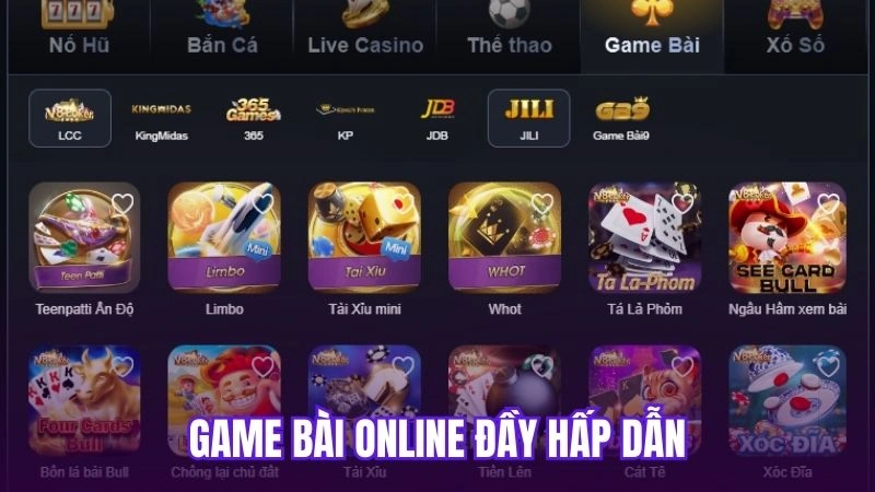 Game bài online đầy hấp dẫn