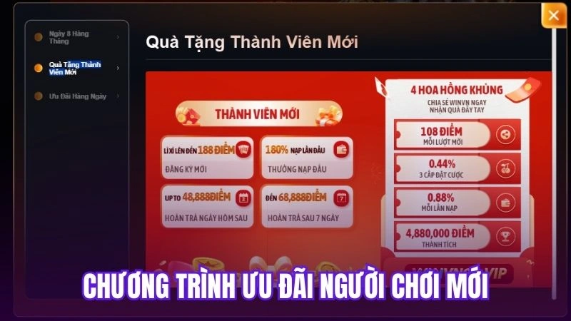 Chương trình ưu đãi người chơi mới